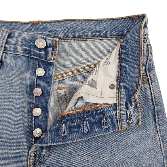 Levis 501s Skinny Jeans Womens 27 Blue Vintage 80s Big E High Rise Button Fly - Picture 3 of 14